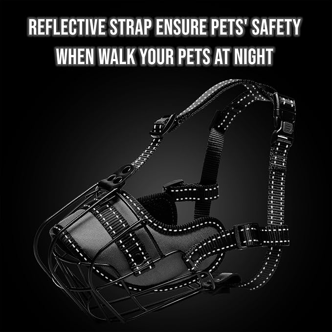 OOPSDOGGY Metal Dog Muzzle for Large Dog, Adjustable Brethable Wire Basket for Rottweiler to Prevent Biting Chewing (Green, Rottweiler)