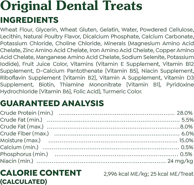 Greenies Original Teenie Dental Dog Treats, 12 oz. Pack (43 Treats)