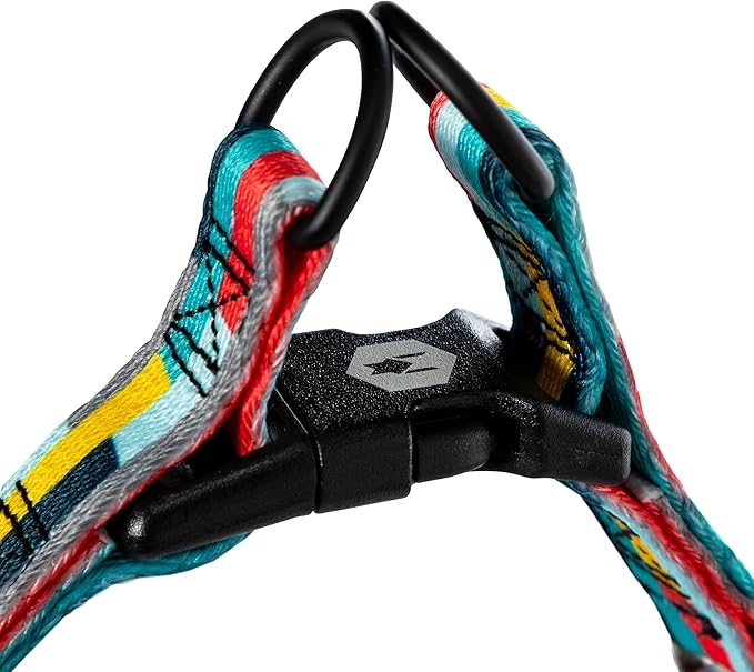 Wolfgang Heavy Duty Adjustable Dog Harness, Pull-Tested to Over 800 lbs for Walking & Training, Mixtape Print, Large