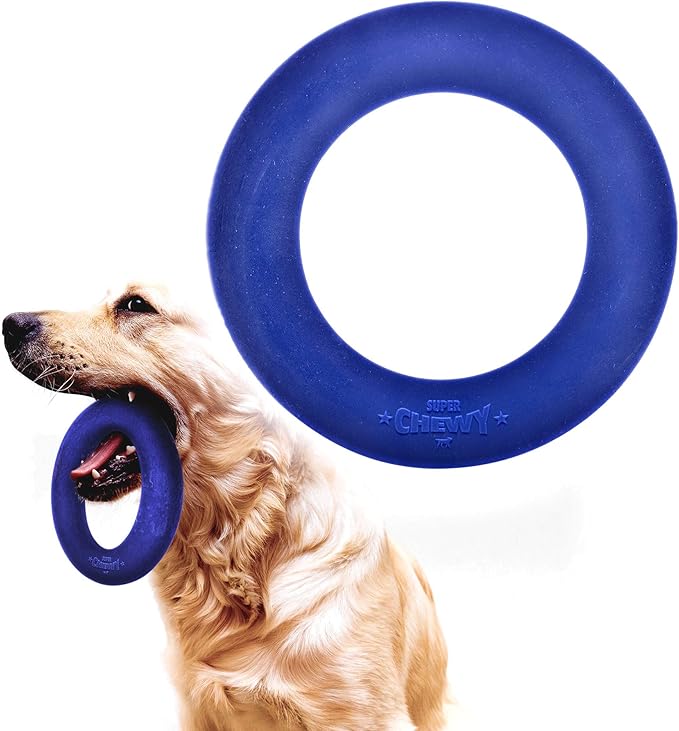 Tuff Pupper SuperChewy Tough Dog Ring Toy | Lifetime Replacement | Strong Natural Rubber | Chew Toys for Aggressive Chewers | Durable Tug Play | Strong Dog Ring Toy | Large Breed Tested