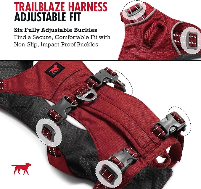 Tuff Pupper Escape Proof Dog Harness for Extra Large Dogs | No Pull Lightweight Adjustable Harness | No Escape Multifunctional Outdoor Pet Gear | Strong Durable Breathable | Secure Comfortable Fit