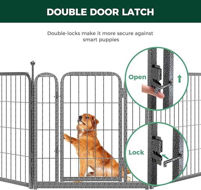FXW Aster Dog Playpen Designed for Yard, 24inch 8 Panels