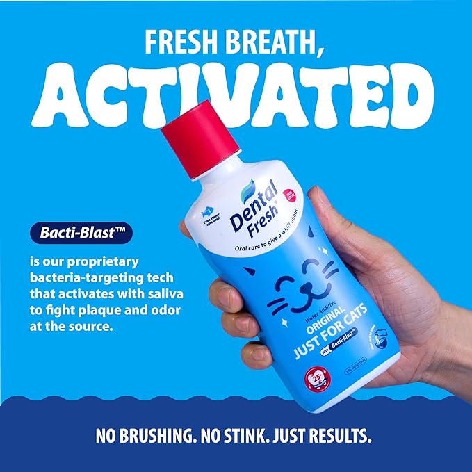 Dental Fresh Cat Water Additive, Tuna Flavor Dental Care – Easy Oral Care, Cleaner Teeth, Fresh Breath and Tartar Support for Cats