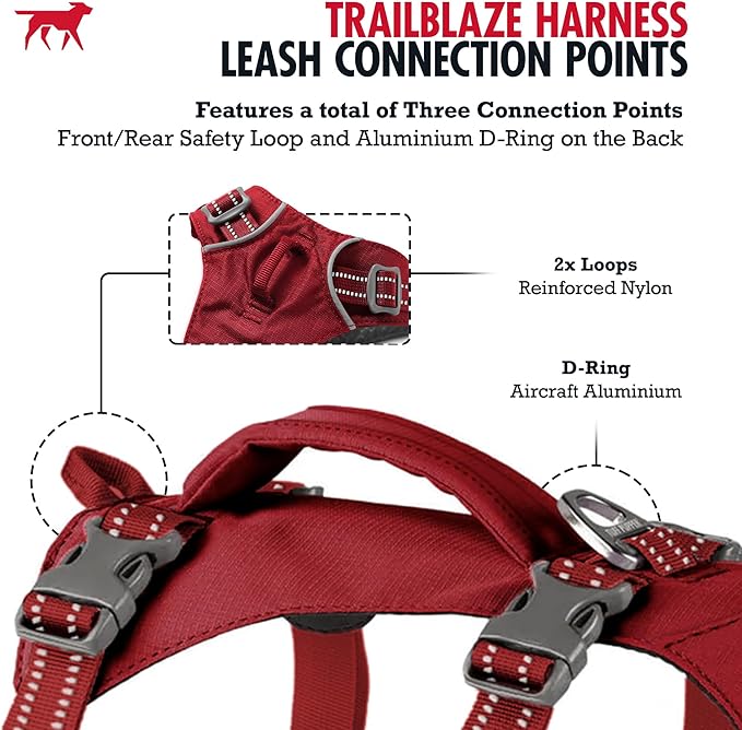 Tuff Pupper Escape Proof Dog Harness for Extra Large Dogs | No Pull Lightweight Adjustable Harness | No Escape Multifunctional Outdoor Pet Gear | Strong Durable Breathable | Secure Comfortable Fit