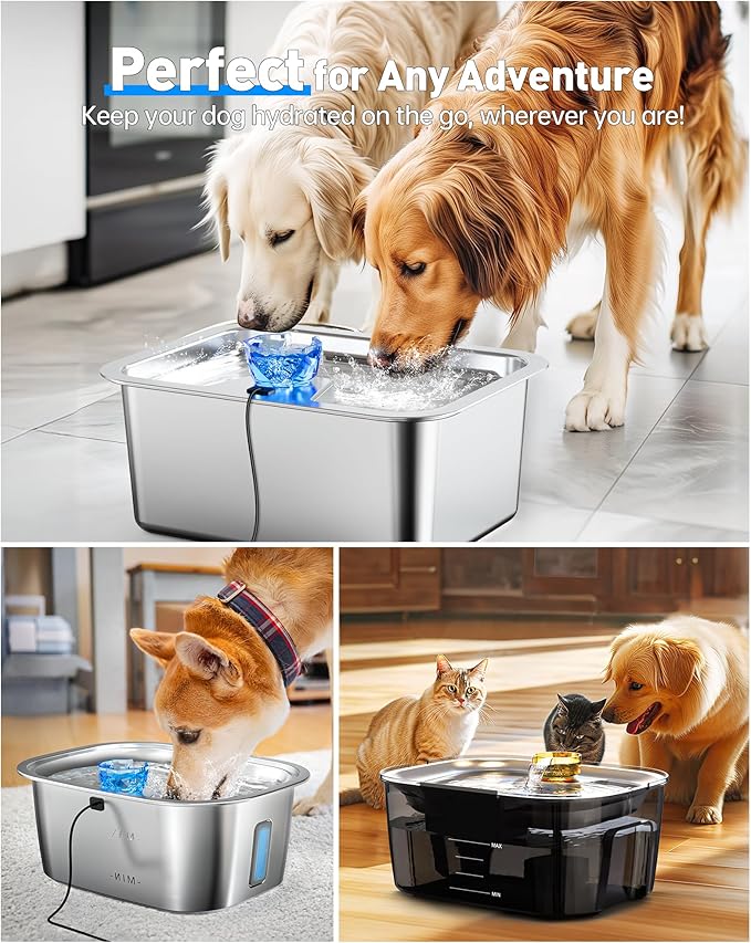 Dog Water Fountain Pump Replacement, Water Pump for lesotc Dog Cat Water Fountain/Dog Water Bowl Dispenser Replacement Pump for D2223, D2341, D2322, D2419 Models