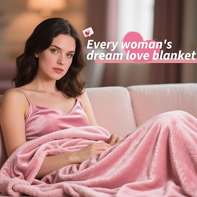 gogobunny Waterproof Bed Blanket, Reversible Sherpa Fleece Throw Blanket for Dog Puppy Cat, Furniture Cover Protects Bed Couch Sofa from Liquid Pee and Pet Fur (Pink, 60x80 inches)