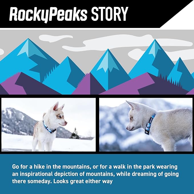 Wolfgang Heavy Duty Adjustable Dog Harness, Pull-Tested to Over 800 lbs for Walking & Training, RockyPeaks Print, X-Large