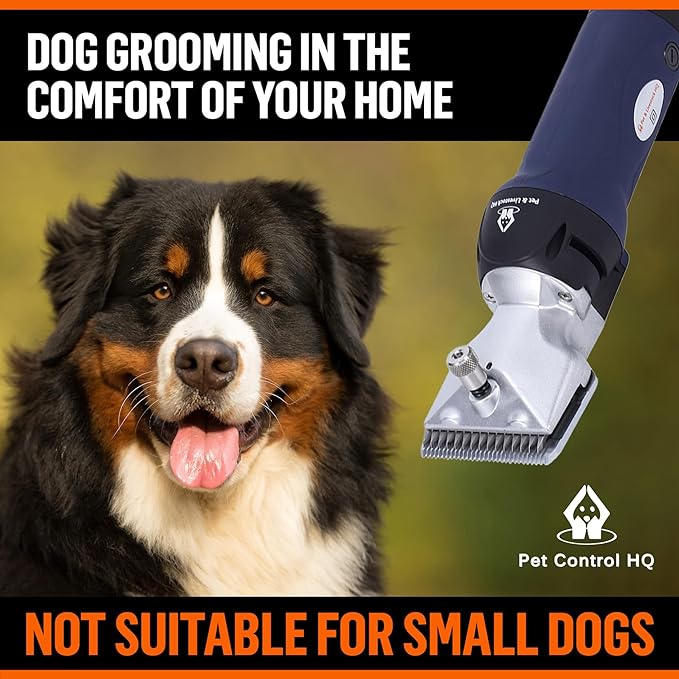Professional Dog Grooming Clippers for Thick Coats - Shears Heavy Duty Hair Cutting Kit - Large Dog Shaver Set - Pet Trimmer for XL Large Dogs, Horses, Livestock