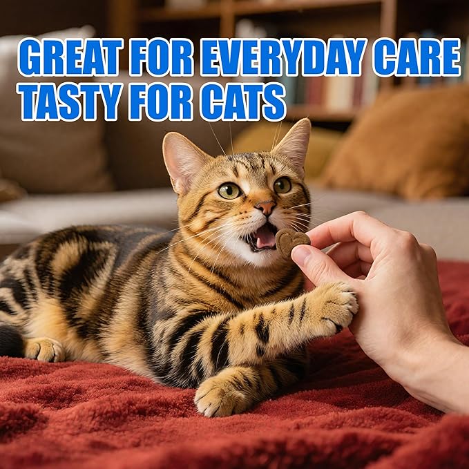 Just Try 300 Bites Allergy & Immune Bites for Cats - with L-Lysine & Quercetin for Itchy Skin Relief & Cat Allergy- Skin & Coat Health Eye Health- Grain Free Dietary Supplements for Pets