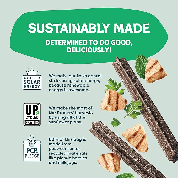 Shameless Pets Dental Treats for Dogs, A Cluck A Day - with Digestive Support for Teeth Cleaning & Fresh Breath - Dog Bones Dental Chews Free from Grain, Corn & Soy