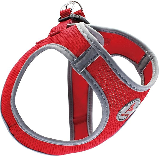 Dog Harness (Chest 20.5"-22", Weight 20–25 lbs) Athletica Adjustable Heavy Duty No Choke Puppy Vest for Large Dogs Lightweight Air Mesh, Reflective, Puppy Essentials – Red, X-Large