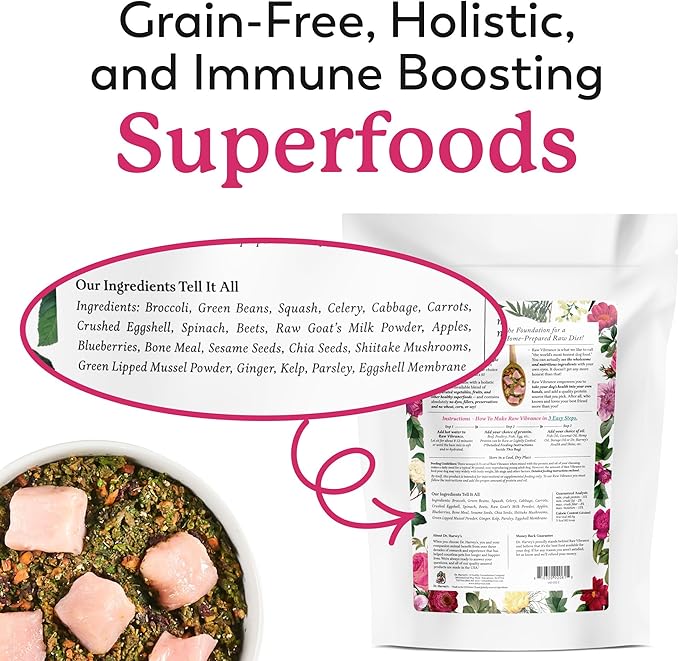 Dr. Harvey's Raw Vibrance Grain Free Dehydrated Foundation for Raw Diet Dog Food (Trial Size 5.5 Oz)