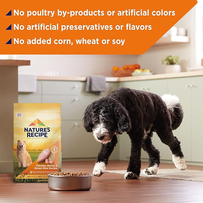 Nature′s Recipe Chicken, Barley & Brown Rice Recipe Dry Dog Food, 12 lb. Bag
