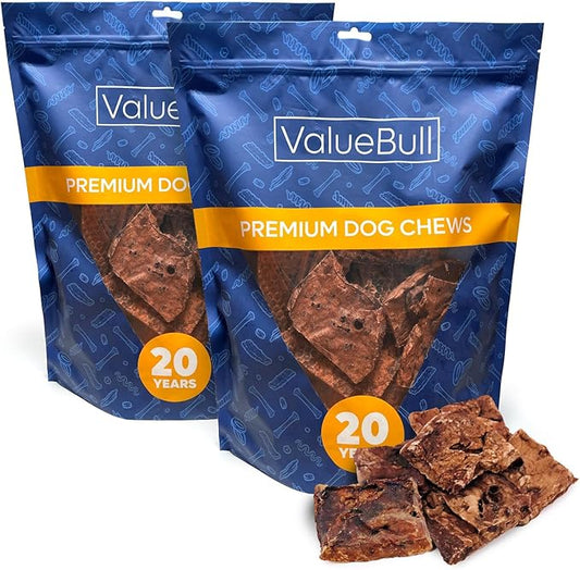 ValueBull Lamb Lung Wafers for Dogs, Premium 4 lb - All Natural Treat, Soft & Chewy, Single Ingredient