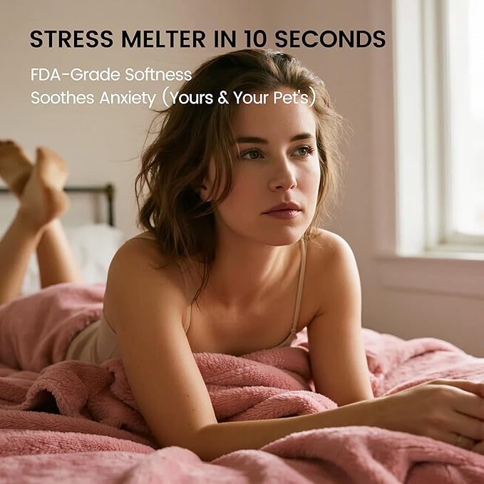 gogobunny Waterproof Bed Blanket, Reversible Sherpa Fleece Throw Blanket for Dog Puppy Cat, Furniture Cover Protects Bed Couch Sofa from Liquid Pee and Pet Fur (Pink, 60x80 inches)