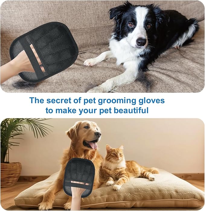 Pet Hair Remover Glove for Dogs and Cats, Reusable & Electrostatic Pet Hair Remover Glove, Effective Pet Hair Removal Tool for Couch, Carpet, Car Seat, and Clothing-1PCS