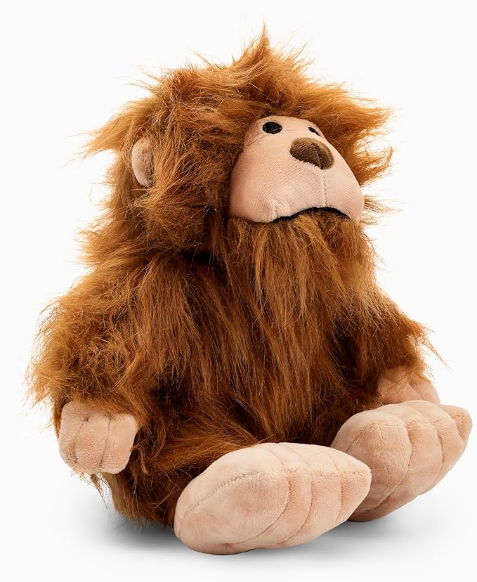 Flourish Pets 3 in 1 Multi-Layer Chew Toy for Active Dogs | Non-Toxic BPA Free Double Stitched Soft Fabric Exterior Dog Toys | Long-Lasting Dog Plush Toys - Small Sasquatch 9.5"