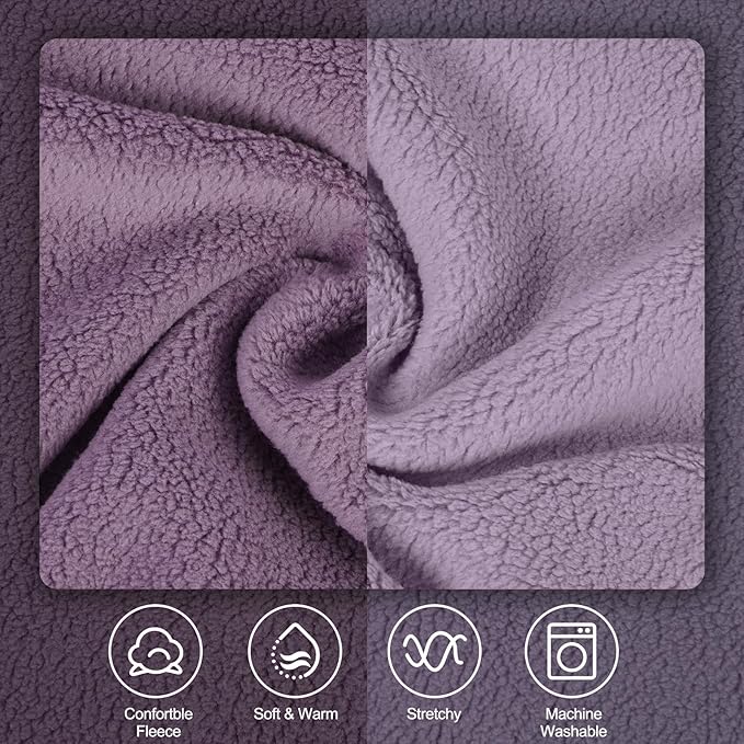 IECOii 2 Pack Dog Fleece Sweaters Vest Boy Girl - Warm & Stretchy & Soft Dogs Fleece Sweaters for Walking, Hiking, Running, Camping, Hunting in Fall & Winter (Size XL,Dark Purple & Light Purple)