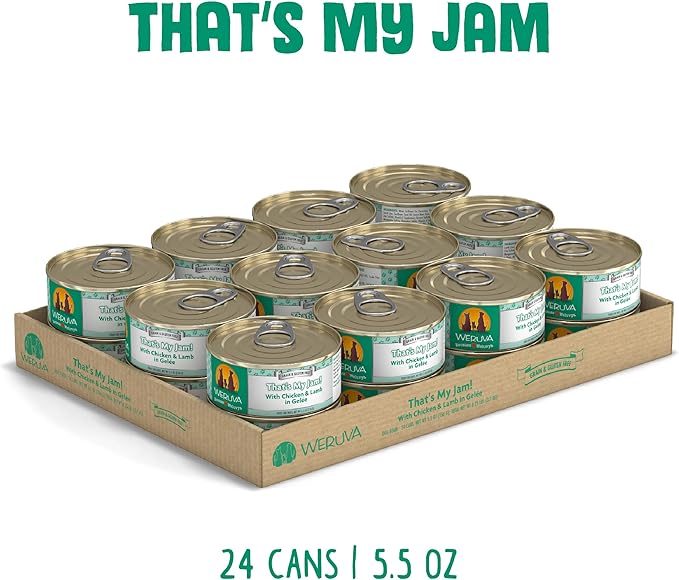 Weruva Classic Dog Food, That's My Jam! with Chicken & Lamb in Gelée, 5.5Oz Can (Pack of 24)