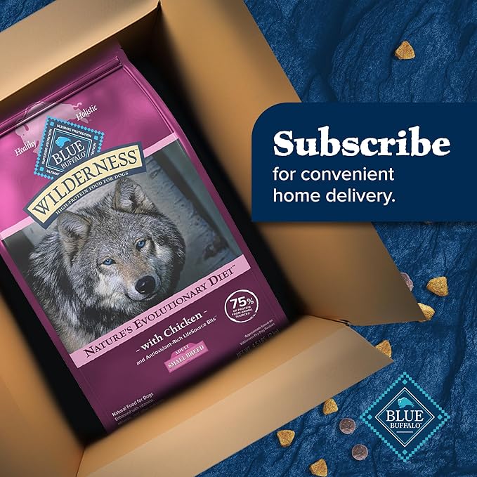 Blue Buffalo Wilderness Adult Small Breed Dry Dog Food Real Chicken with Natural Ingredients