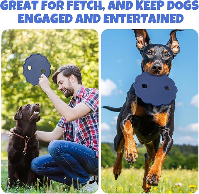 Interactive Dog Frisbee Rope Toy – Tough 2-in-1 Flying Disc & Rope Chew Toy for Medium/Large Dogs, Outdoor Training & Fetching, Blue & Red