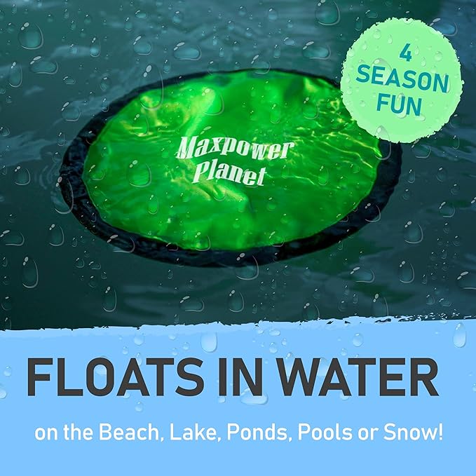 Maxpower Planet 10" Dog Flying Disc X2 Pack - Soft to Catch Dog Toy - Gliding Toy for Pets - Lightweight Flying Disc - Easy to Spot Flyer Discs Puppy Toys