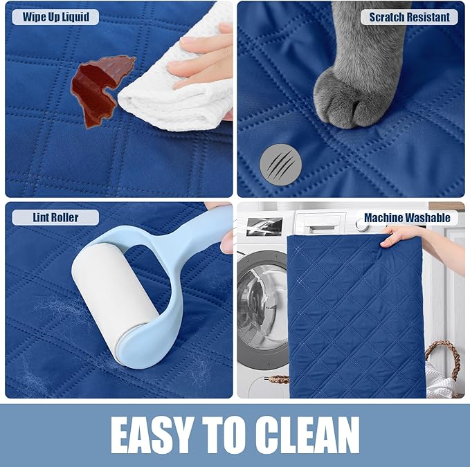 Smiry Waterproof Dog Blanket, Reversible Dog Bed Cover Pet Blanket, Soft Pet Couch Covers for Sofa Washable, Bed Couch Sofa Furniture Protector for Puppy Cat Kids (40"x50", Navy/Blue)