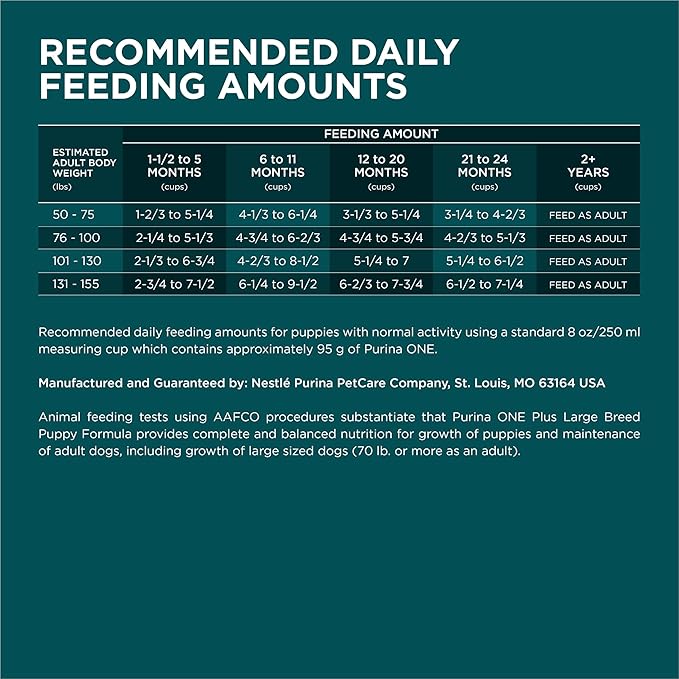 Purina ONE Plus Large Breed Puppy Food Dry Formula - 31.1 lb. Bag