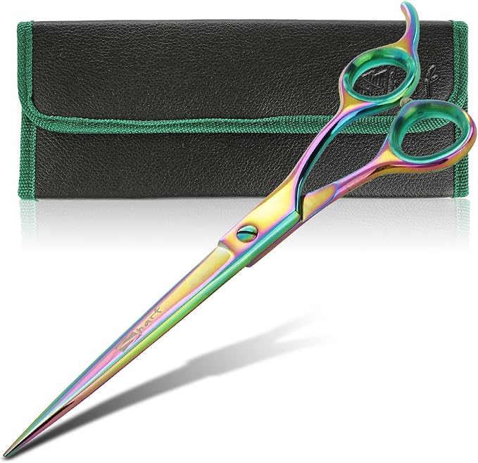 Sharf Rainbow 8.5 Inch Dog Trimming Scissors for Grooming - Effortless Grooming Performance - Durable Blades for Flawless Results - Professional and Beautiful Dog Cutting Scissors for Grooming
