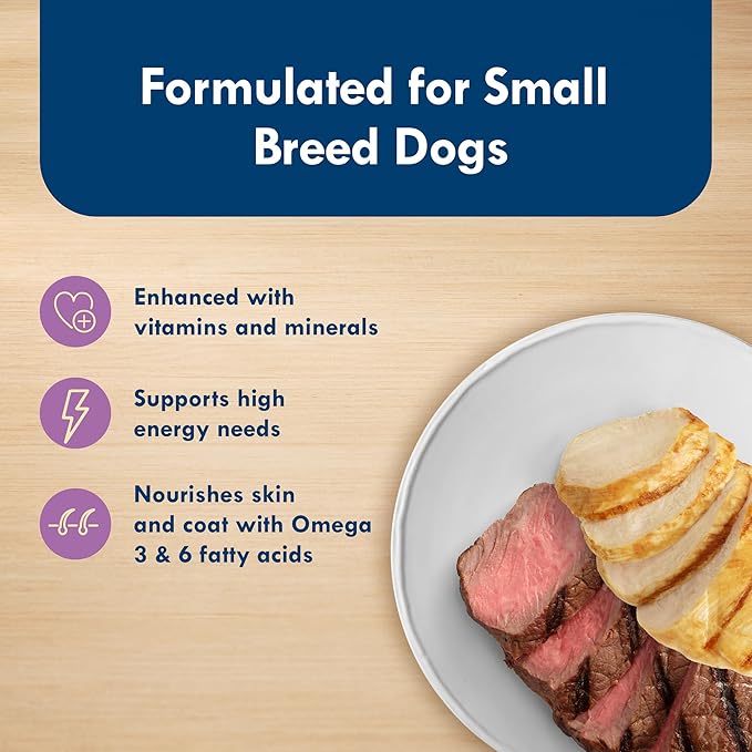 Blue Buffalo Delights Small Breed Natural Wet Dog Food Variety Pack, Top Sirloin Paté and Grilled Chicken Paté, 3.5-oz Cups, 12 Count