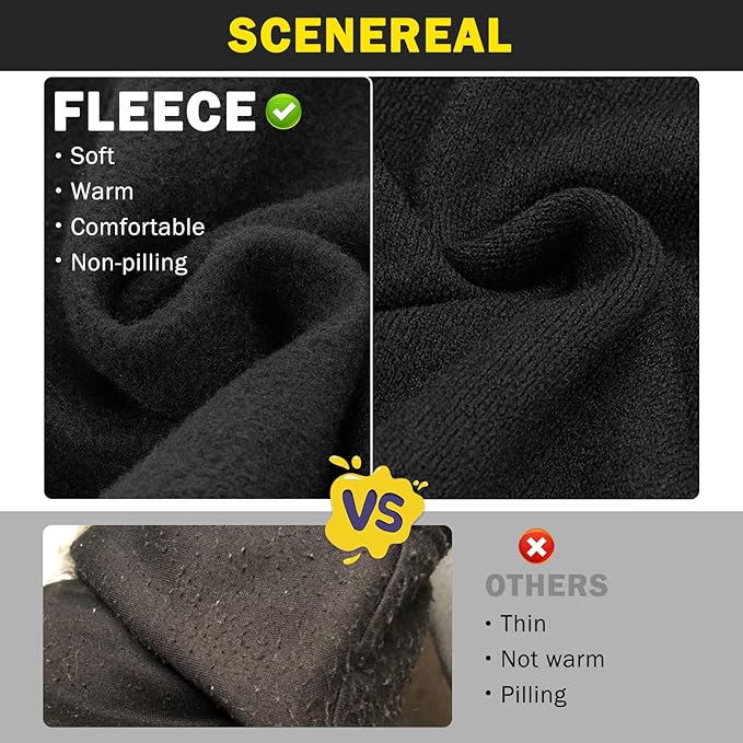 SCENEREAL Security Dog Hoodie Sweater - Brushed Fleece Dog Clothes with Hat, Warm Winter Coat for All Weather, XXL