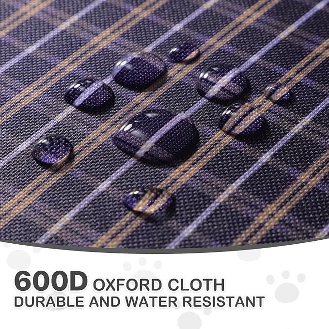 MoNiBloom 4 Wheels Pet Stroller, Easy-Fold Umbrella Shaped Dog Cat Jogger Stroller w/Storage Bag & Visible Mesh for Small/Medium Dogs Cats Plaid