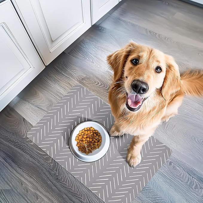 NALALAS Large Dog Mat for Food and Water, Cat Feeding Mat | Large Waterproof Dog Bowl Mat | Non-Slip Pet Food Mat for Floors | Pet Mats for Food and Water | Easy to Clean