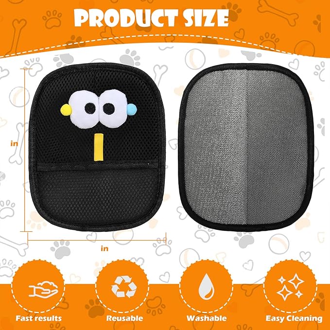 2 PCS Pet Hair Removal Glove for Cats & Dogs, Grooming Gloves for Pet Hair, Cat Grooming Gloves for Hair Removal，Reusable Cat & Dog Hair Remover for Couch, Furniture, Carpet, Curtain