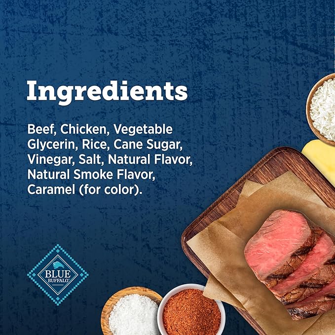 Blue Buffalo True Chews Premium Jerky Cuts Dog Treats, Made in the USA with Natural Ingredients, Beef, 20-oz Bag