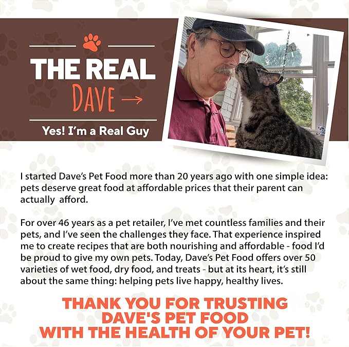 Dave's Pet Food Grain Free Wet Cat Food Pate (Turkey), Made in USA Naturally Healthy Canned, Added Vitamins & Minerals, Carrageenan-Free, 5.5 oz Cans (24 Pack)