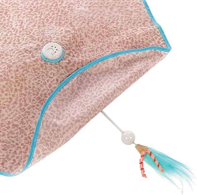 SmartyKat Hidden Hijinks Toy for Indoor Cats & Kittens, Electronic Interactive Motion Toy, Featuring Teaser Wand, Plus Replaceable Batteries Included