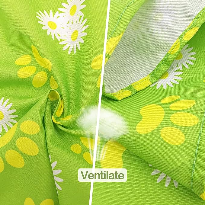 7 PCS Paw Print Dog Bandanas for Small Dog Stitching Edge Dogs Bandana for Puppy Doggy Print One Side Scarves Party Grooming S