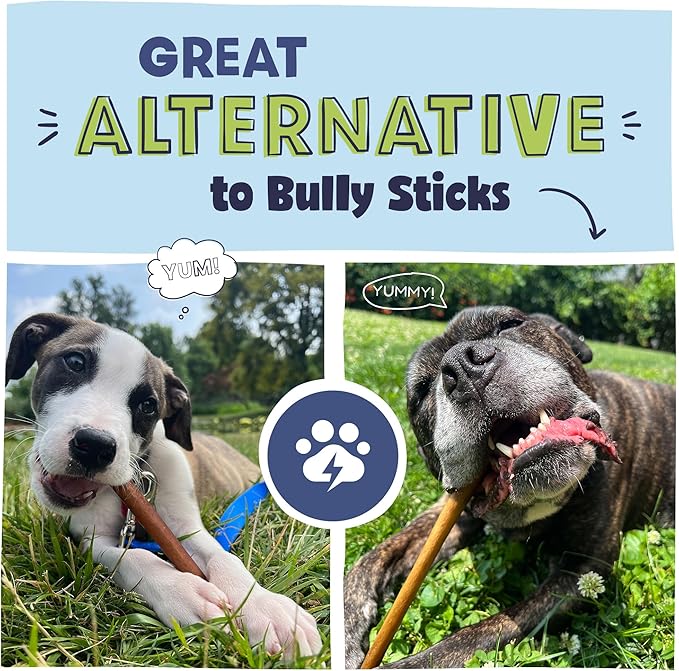 Pawstruck All Natural 5-6" Roasted Collagen Sticks for Dogs – Low Odor & Long-Lasting Bully Stick Alternative, Single Ingredient & Vet Approved – 10 Pack
