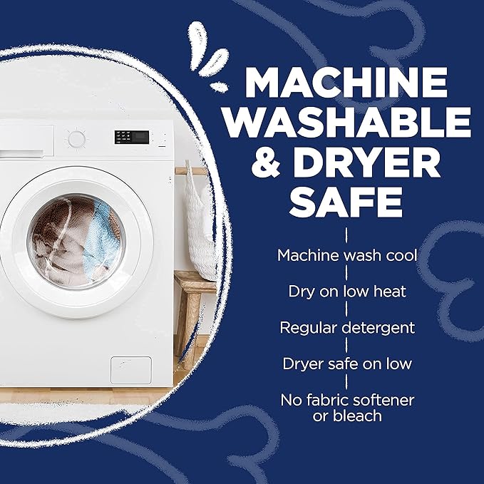 Soggy Doggy Slopmat - Water Absorbing Door Mat for Food and Water - Microfiber Chenille Rug for Muddy Paws and Messy Eaters - Machine Washable (Navy Blue/Oatmeal Bone, 18” x 24″)