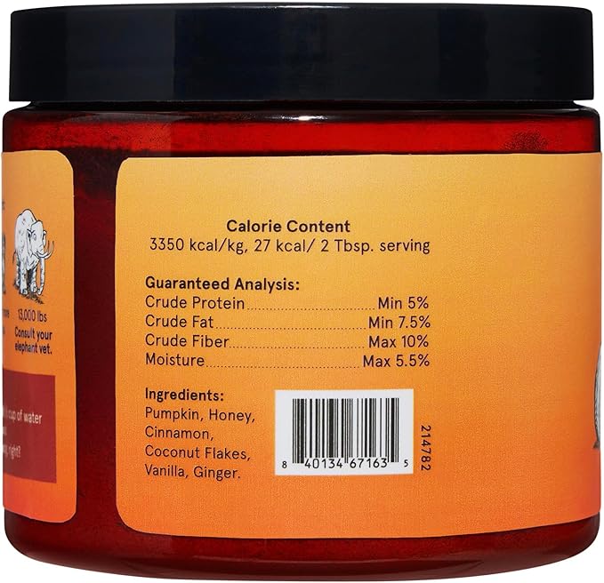 Barkbox Pumpkin Spice Digestive Food Topper Broth Powder, All Life Stages, Large & Small Breeds - 6.1oz