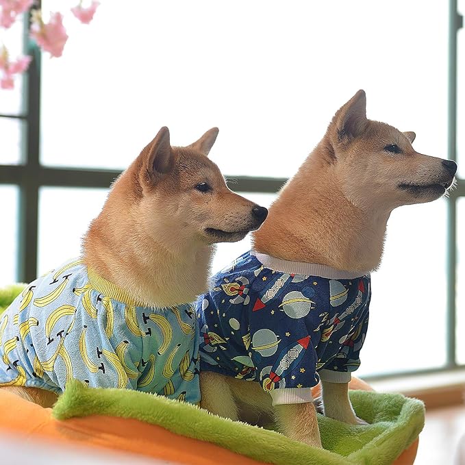 CuteBone Small Dogs Outfit Soft Puppy Onesies Pjs Dog Pajamas Pet Coat Cat Apparel Comfy Doggie Jumpsuit Bodysuit for All Seasons P16XXL