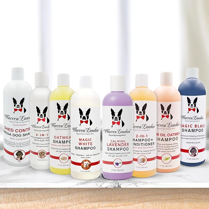 Warren London Calming Lavender Dog Shampoo Gallon | Natural Aloe Vera, Essential Oils & Vitamins | Soothes Itchy Skin, Deodorizes, Made in USA | Lavender Scent, Soap & Paraben Free