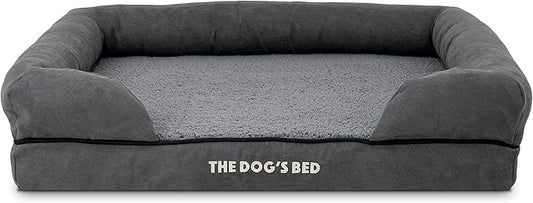 The Dog's Bed Replacement Outer Cover ONLY (Outer Cover ONLY - NO Bed, NO Waterproof Inner) for The Dog's Bed, Washable Plush Fabric, Medium (Grey Plush)