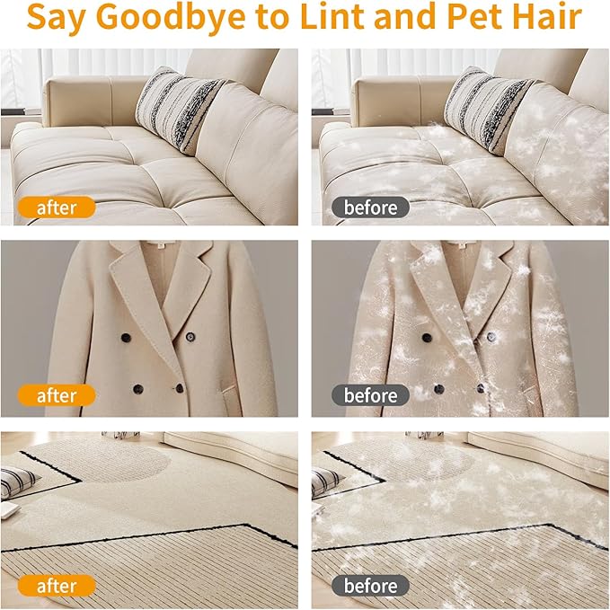 2 Pcs Pet Hair Removal Glove, 2025 Upgraded Five-Finger Electrostatic Grooming Tool for Cats & Dogs, Reusable Magic Fur Remover for Furniture, Car, Couch & Clothing, Essential Pet Grooming Supplies