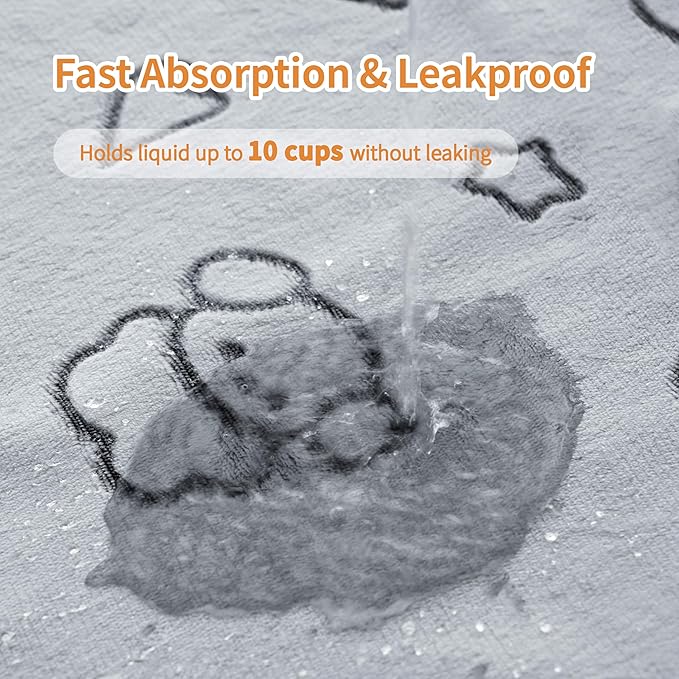 Qeils Reusable Puppy Pads, 2 Pack Washable Pee Pads for Dogs, Waterproof Non Slip Wee Wee pad, Absorbent and Leakproof Training Mats for Potty, Crate, Playpen, Bed, Sofa, 36"x 36"