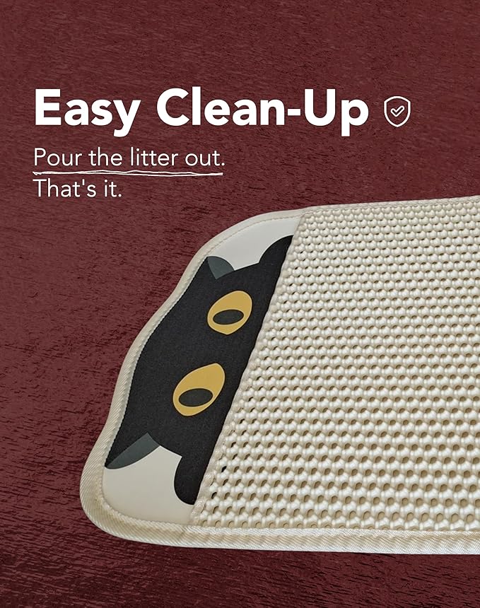 Lukamoo® Cute Double-Layer Litter Mat, Ideal for Any Cat Litter