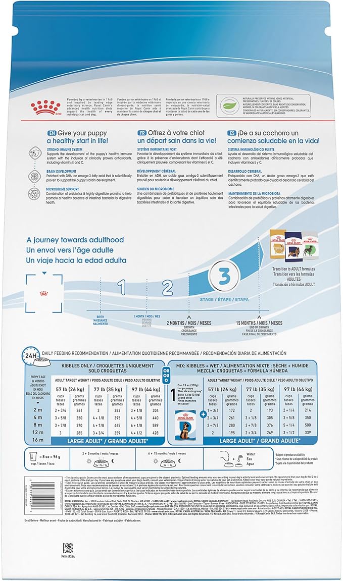 Royal Canin Size Health Nutrition Large Puppy Dry Dog Food, 4 lb Bag