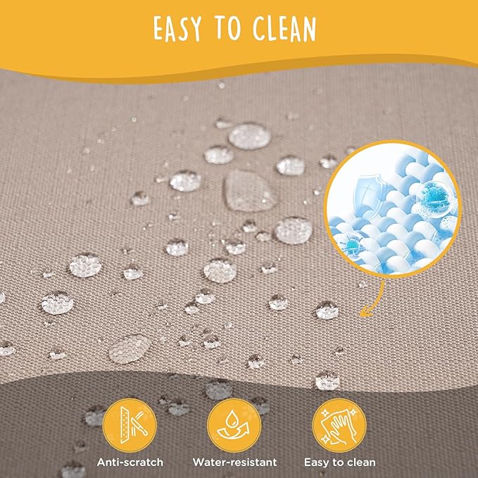 Daisy Cot, XL Foldable Elevated Dog Bed, Portable Raised Outdoor Folding Dog Cot, Cooling, Chew Proof, Waterproof, Heavy Duty Up to 160 lbs for Camping/Home, Brown, 49"x 33"x7"