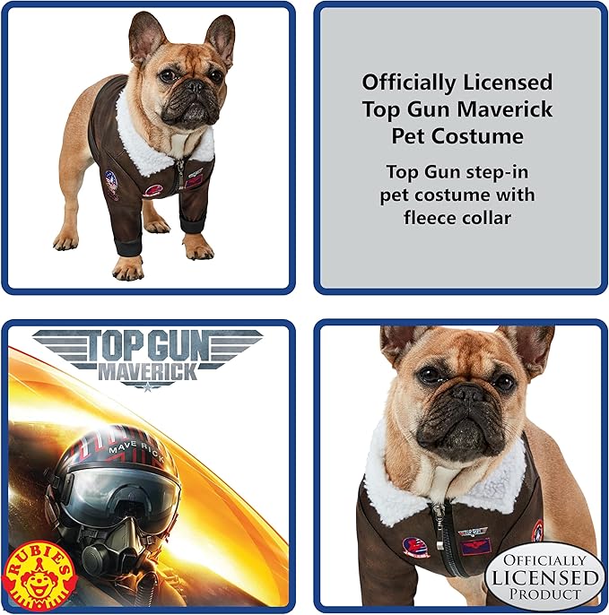 Top Gun: Maverick Pet Costume for For Dogs or Cats by Rubies, Large